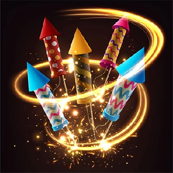 Rocket fireworks Sivakasi - aerial bursting crackers