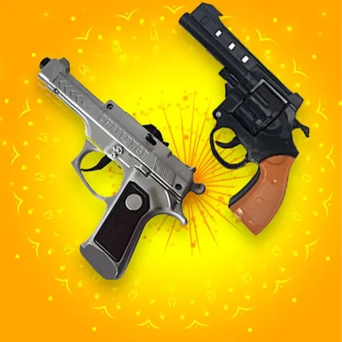 Kids toy guns and cap crackers Sivakasi - safe Diwali fun